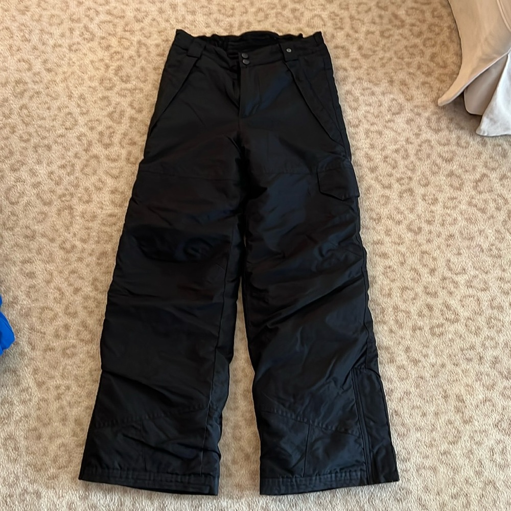 Kids black polar edge 10 ski pants